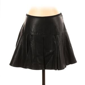 Les Fees de Bengale Patty fit and flare goat skin leather skirt, size 1